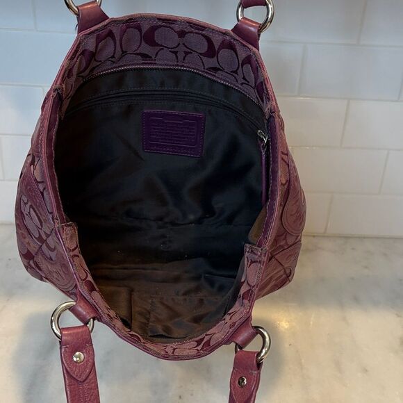 Coach Galaxy Mutlicolor Snap Head Patchwork Tote Shoulder Bag - Picture 12 of 16